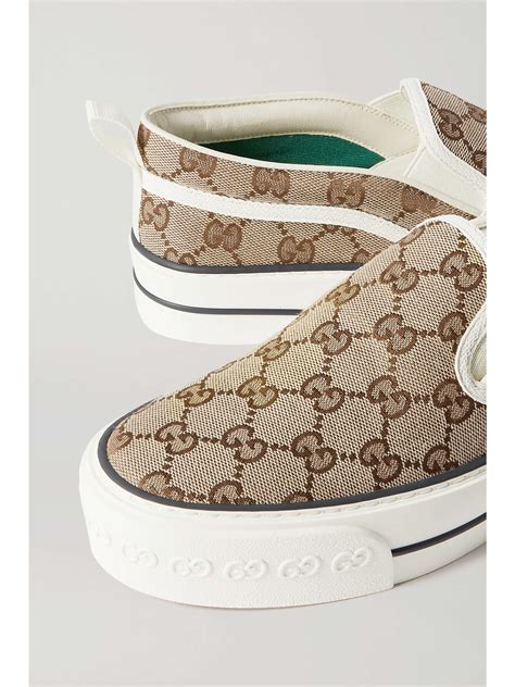 gucci bloom slip on shoes|gucci tennis 1977 canvas sneakers.